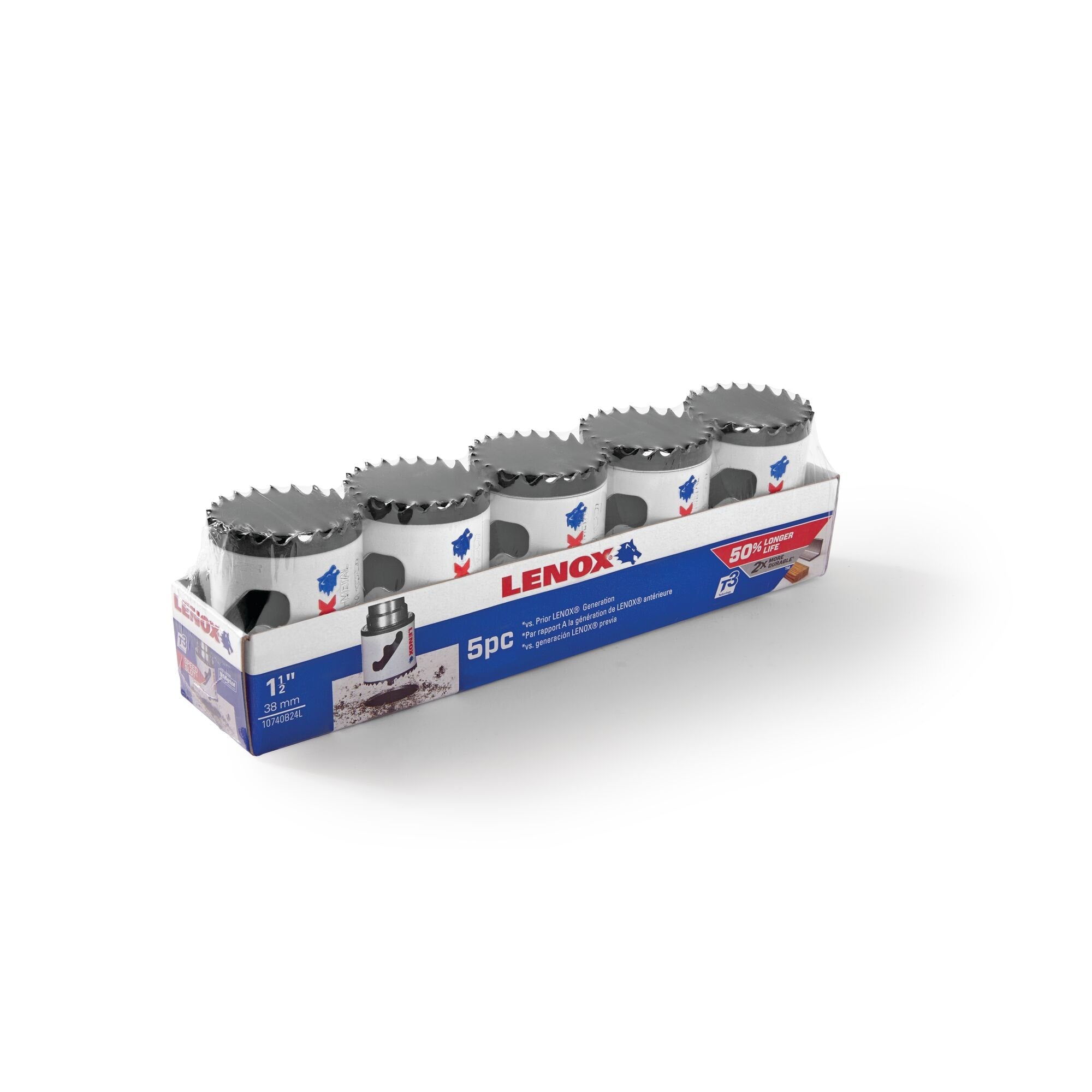Lenox 10740B24L 1-1/2" (38mm) Bi-Metal Hole Saws, 5-Pack - image 1
