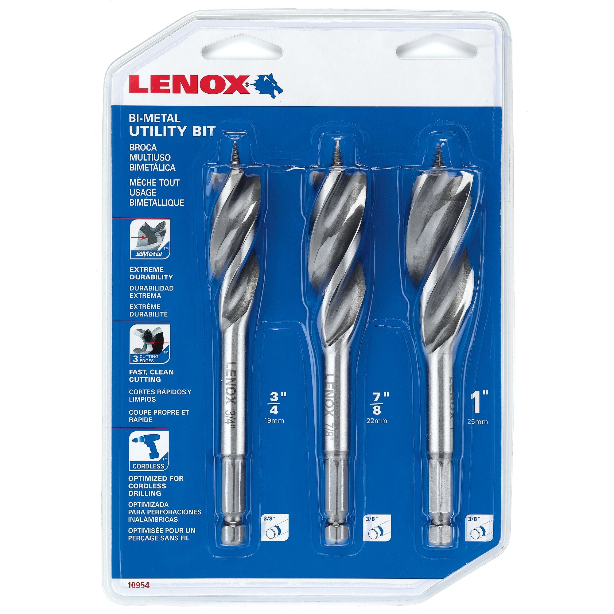 Lenox 10954300S 3-Piece Utility Bit Set - image 1