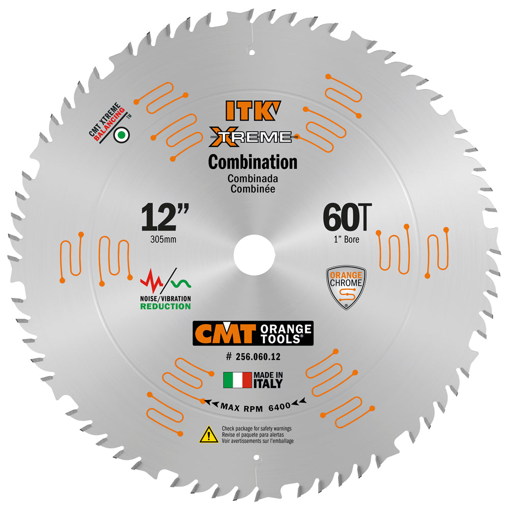CMT 256.060.12 COMBINATION 12”x0.102”/0.071”x1’’ T=60 ATB+FLAT