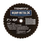 Tenryu HMC-20344DT: 8" x 44 Tooth Heavy Metal Plus Steel Cutting Blade