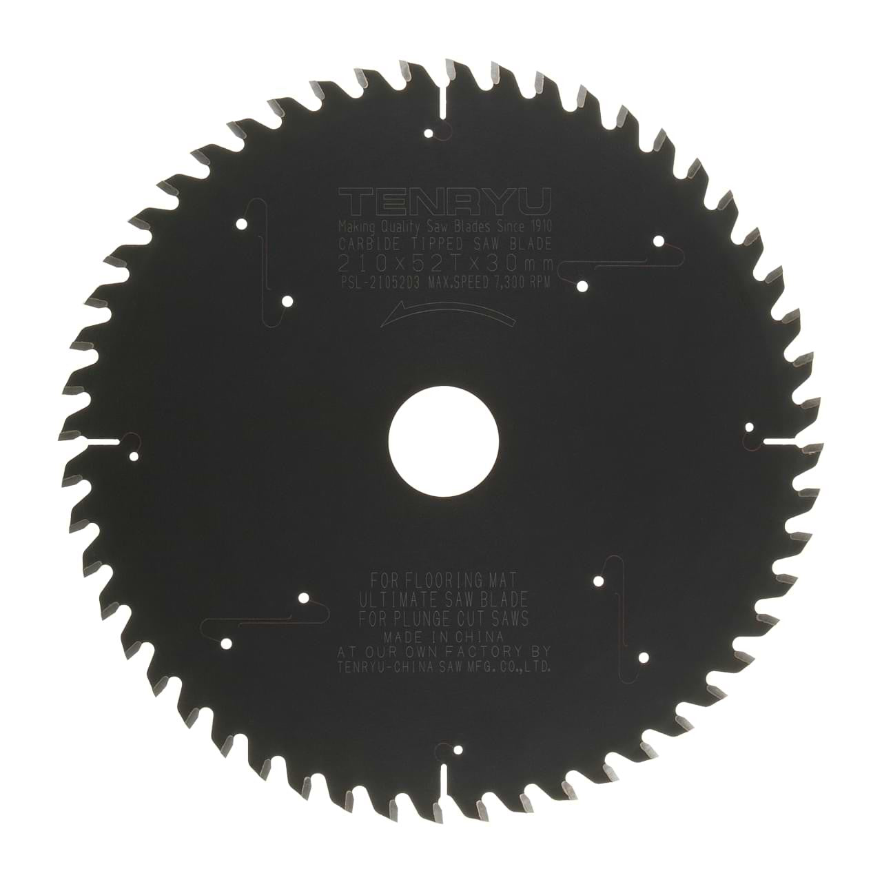 Tenryu PSL-16048D2T: 160mm x 48 Tooth Plunge-Cut Laminate Melamine & Laminate Blade