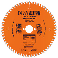 CMT 292.230.64M ULTRA FINISH - PLYWOOD & MELAMINE 230x0.110”x30mm T=64 ATB