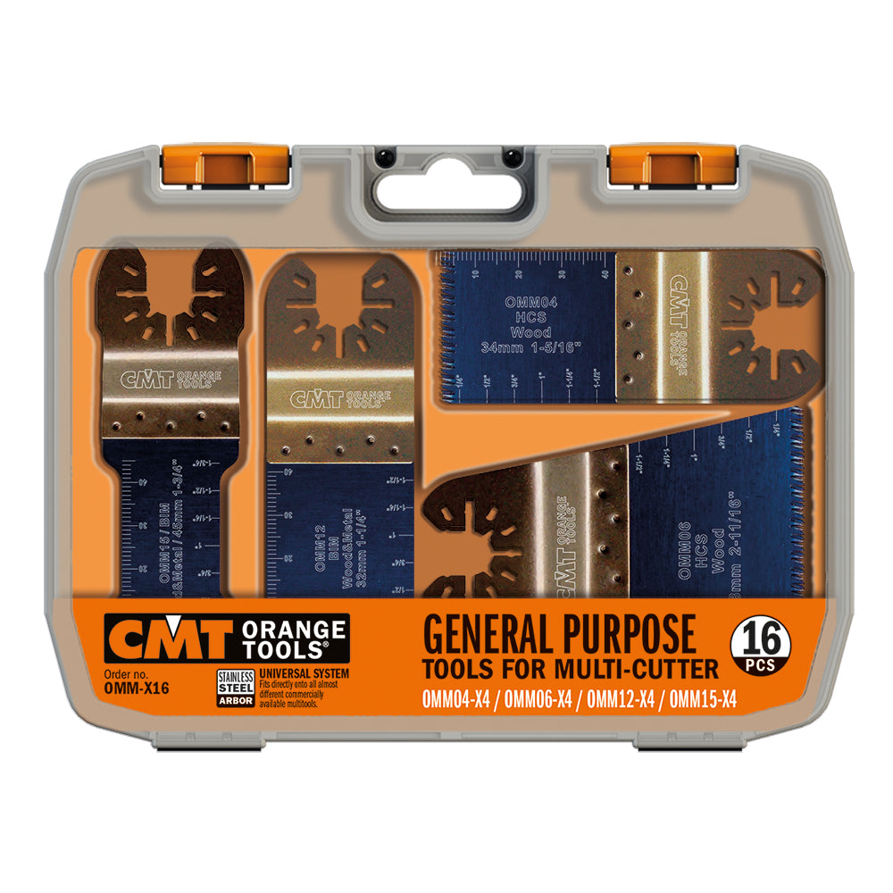 CMT OMM-X16 GENERAL PURPOSE SET FOR MULTI-CUTTERS (16-PCS.)