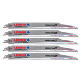 Lenox 1832147 12" x 1" x .050" 6 TPI Carbide Tipped Reciprocating Saw Blades, 5-Pack - image 1