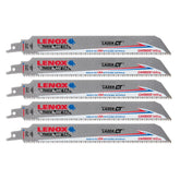 Lenox 2014225 9" x 1" x .050" 8 TPI Carbide Tipped Reciprocating Saw Blades, 5-Pack - image 1