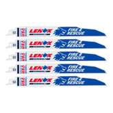Lenox 20372960R5 9" x 1" x .062" 10 TPI Demolition Bi-Metal Reciprocating Saw Blades, 5-Pack - image 1