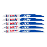 Lenox 20373106R5 12" x 1" x .062" 6 TPI Demolition Bi-Metal Reciprocating Saw Blades, 5-Pack - image 1
