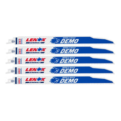 Lenox 20373106R5 12" x 1" x .062" 6 TPI Demolition Bi-Metal Reciprocating Saw Blades, 5-Pack - image 1
