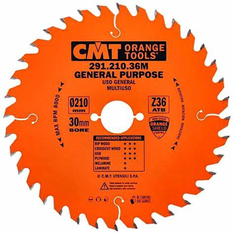 CMT 291.210.36M GENERAL PURPOSE 8-1/4”x0.110”/0.071”x30mm T=36 ATB