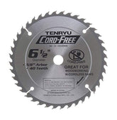 Tenryu CF-16540WB: 6-1/2" x 40 Tooth Cord-Free Saw Blade