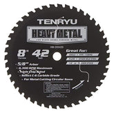 Tenryu HM-20342D: 8" x 42 Tooth Heavy Metal Steel Cutting Blade
