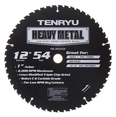 Tenryu HM-30554DX: 12" x 54 Tooth Heavy Metal Steel Cutting Blade