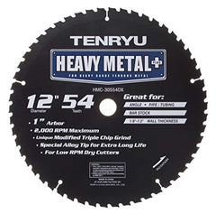 Tenryu HMC-30554DX: 12" x 54 Tooth Heavy Metal Plus Steel Cutting Blade