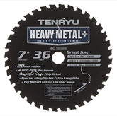 Tenryu HMC-18036BW: 7" x 36 Tooth Heavy Metal Plus Steel Cutting Blade