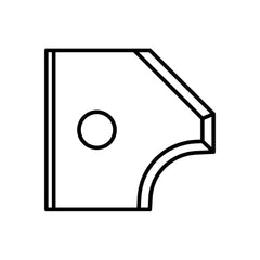 CMT 695.005.A6 PAIR OF KNIVES FOR ROUNDOVER/CHAMFER (TOP) R=6+45°