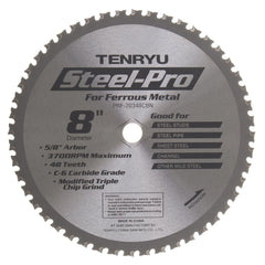 Tenryu PRF-20348CBN: 8" x 48 Tooth Steel-Pro Steel Cutting Blade