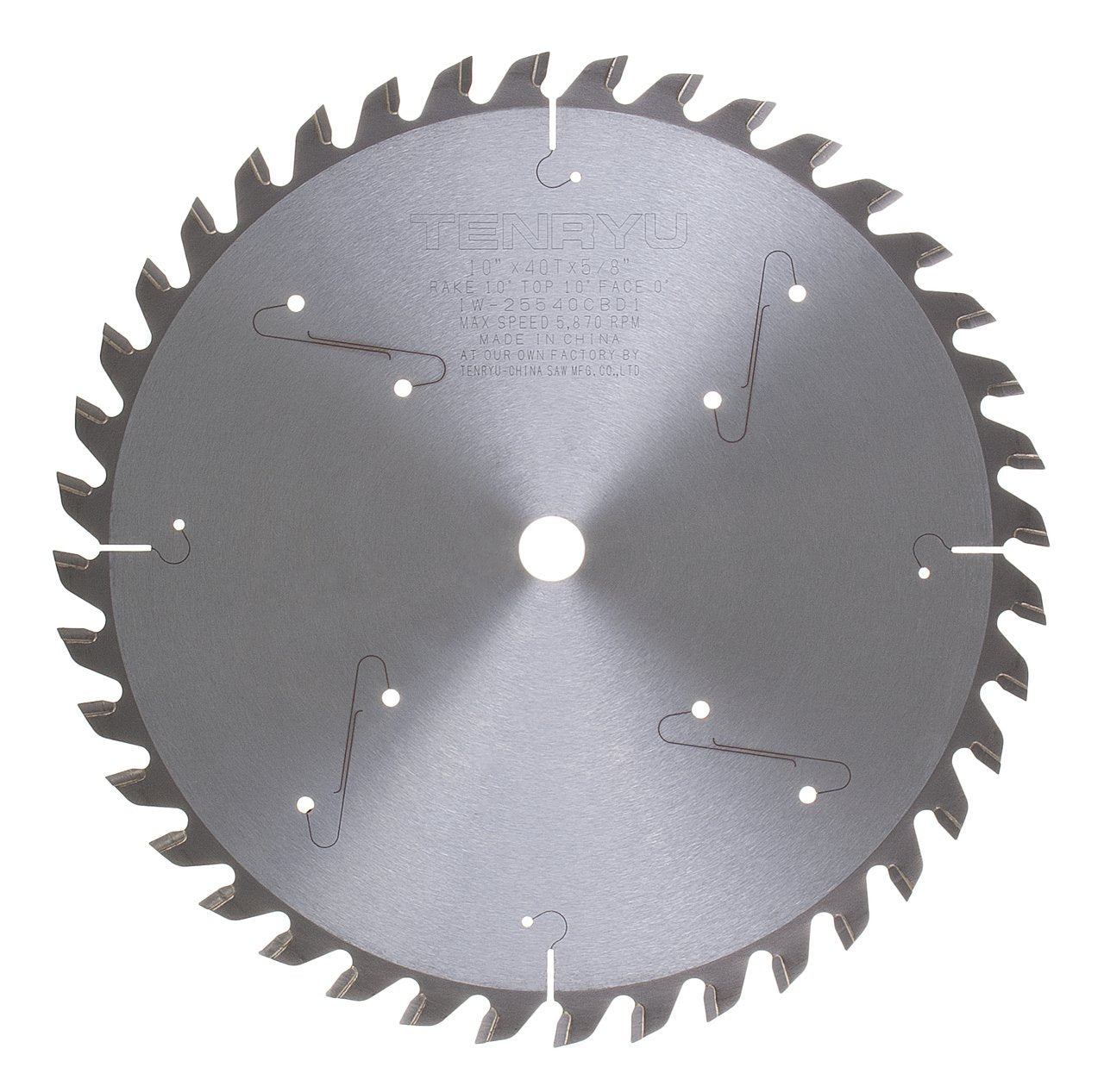 Tenryu IW-25540CBD1: 10" x 40 Tooth Industrial Table Saw Blade