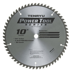 Tenryu PT-25560: 10" x 60 Tooth Power Tool Miter Saw Blade