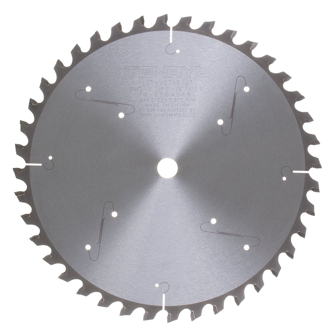 Tenryu IW-25540AB1: 10" x 40 Tooth Industrial Saw Blade