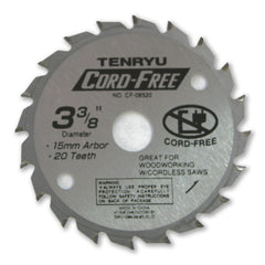 Tenryu CF-08520: 3-3/8" x 20 Tooth Cord-Free Saw Blade