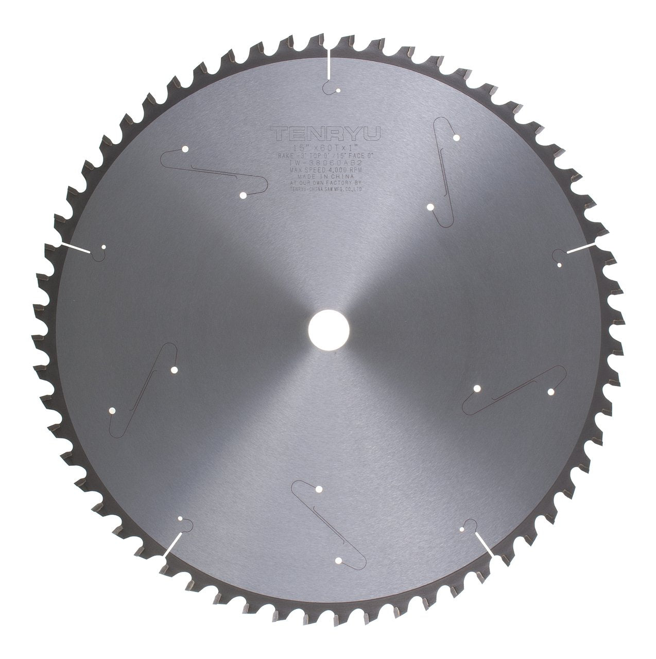 Tenryu IW-38060AB2: 15" x 60 Tooth Industrial Saw Blade