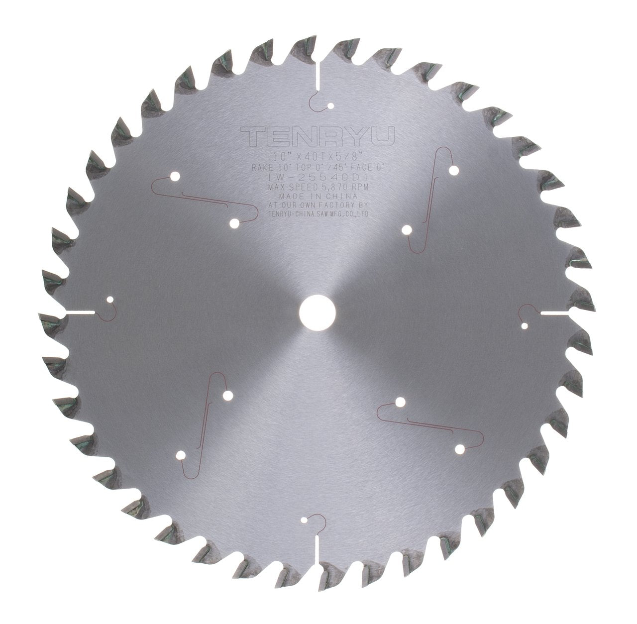 Tenryu IW-25540D1: 10" x 40 Tooth Industrial Table Saw Blade