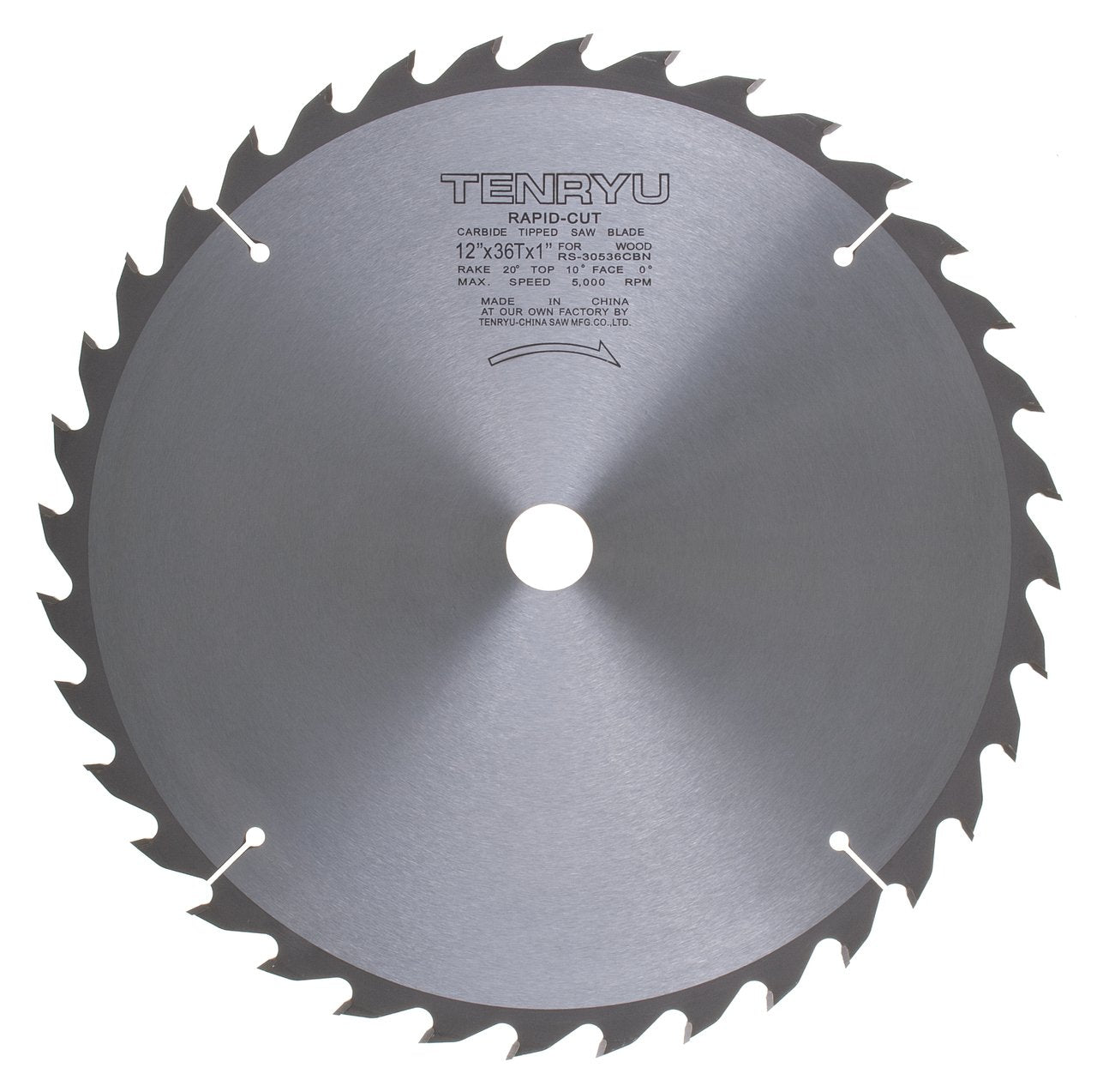 Tenryu RS-30536CBN: 12" x 36 Tooth Rapid-Cut Table Saw Blade