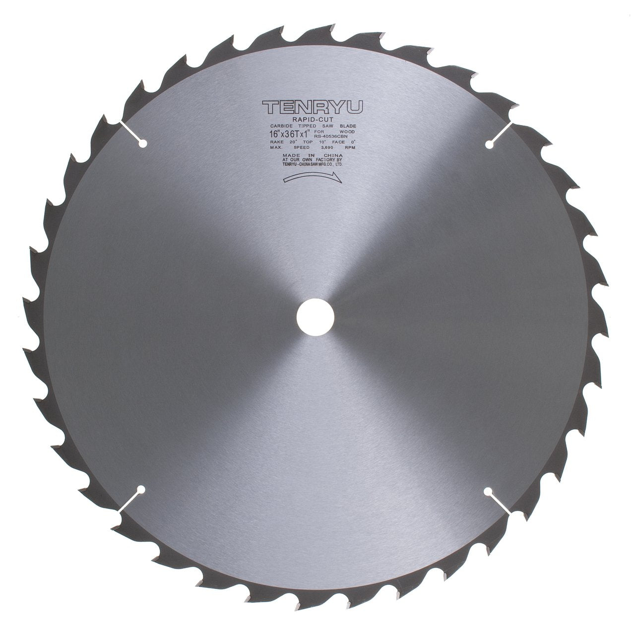 Tenryu RS-40536CBN: 16" x 36 Tooth Rapid-Cut Saw Blade