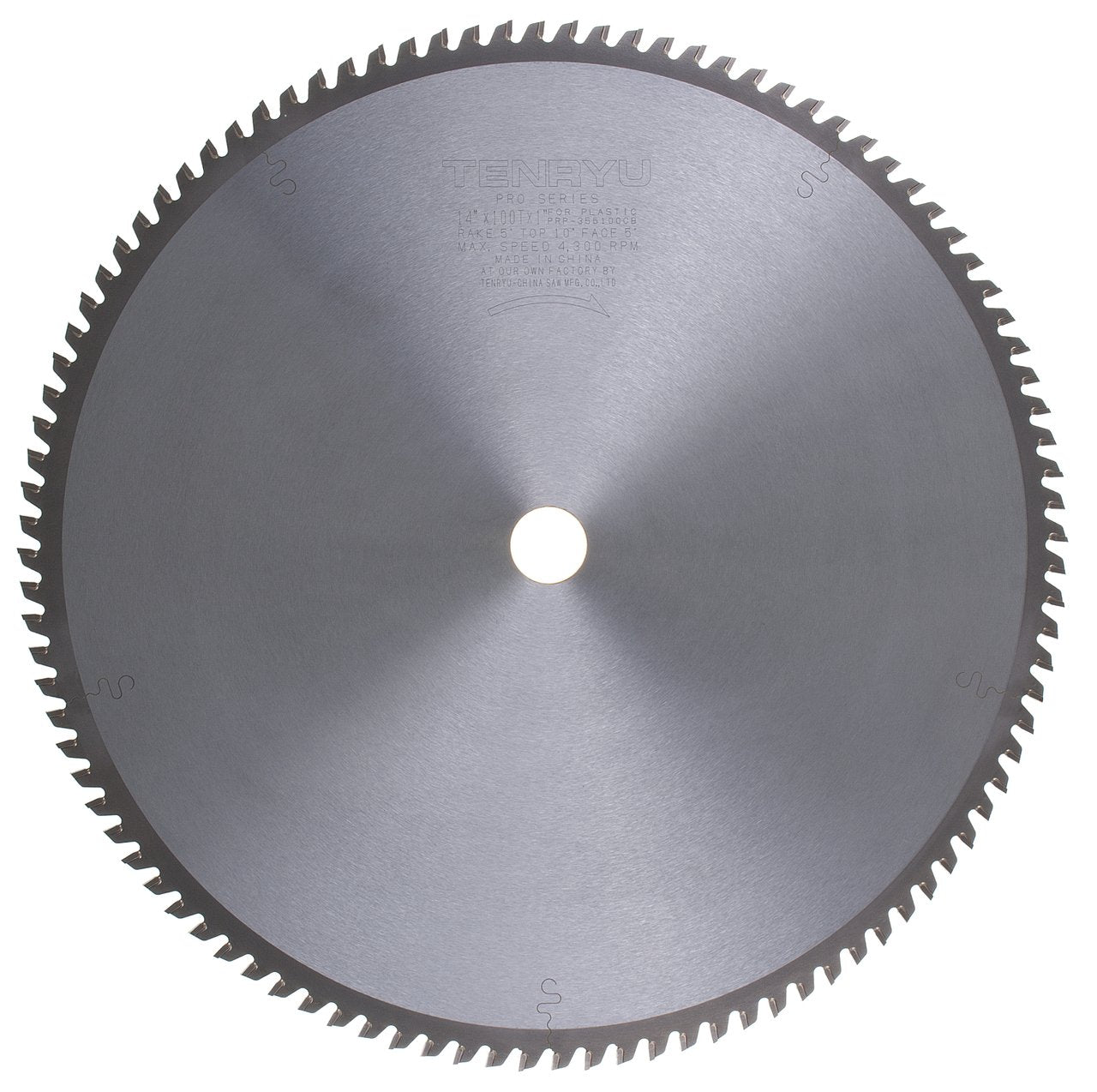 Tenryu PRP-355100CB: 14" x 100 Tooth Pro Series Plastic Plastic Cutting Blade