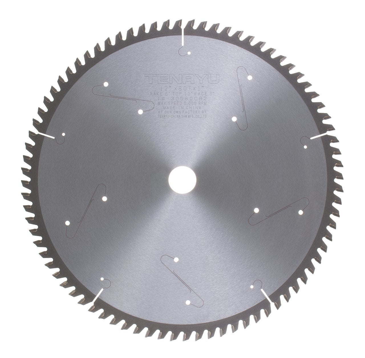 Tenryu IW-30580CB2: 12" x 80 Tooth Industrial Miter Saw Blade