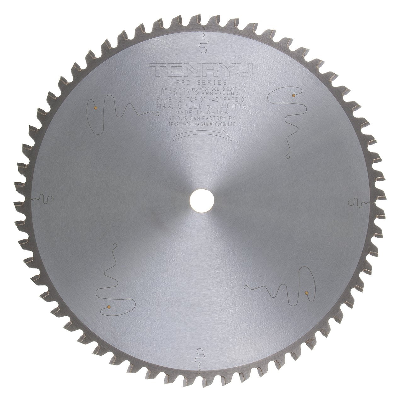 Tenryu PRS-25560: 10" x 60 Tooth Pro Series Solid Surface Solid Surface Blade