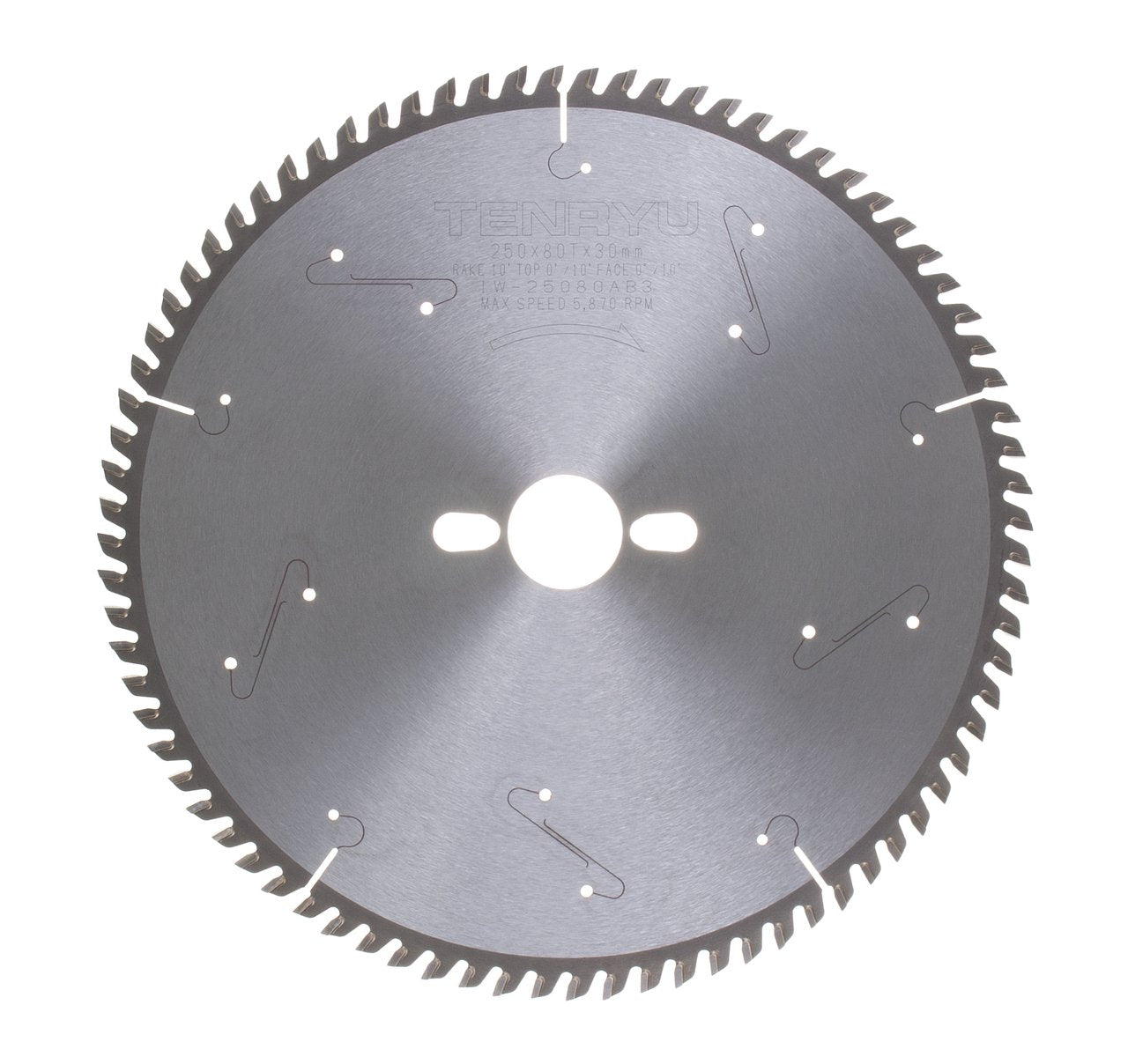 Tenryu IW-25080AB3: 250mm x 80 Tooth Industrial Table Saw Blade