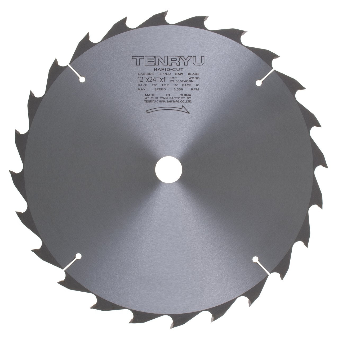 Tenryu RS-30524CBN: 12" x 24 Tooth Rapid-Cut Table Saw Blade