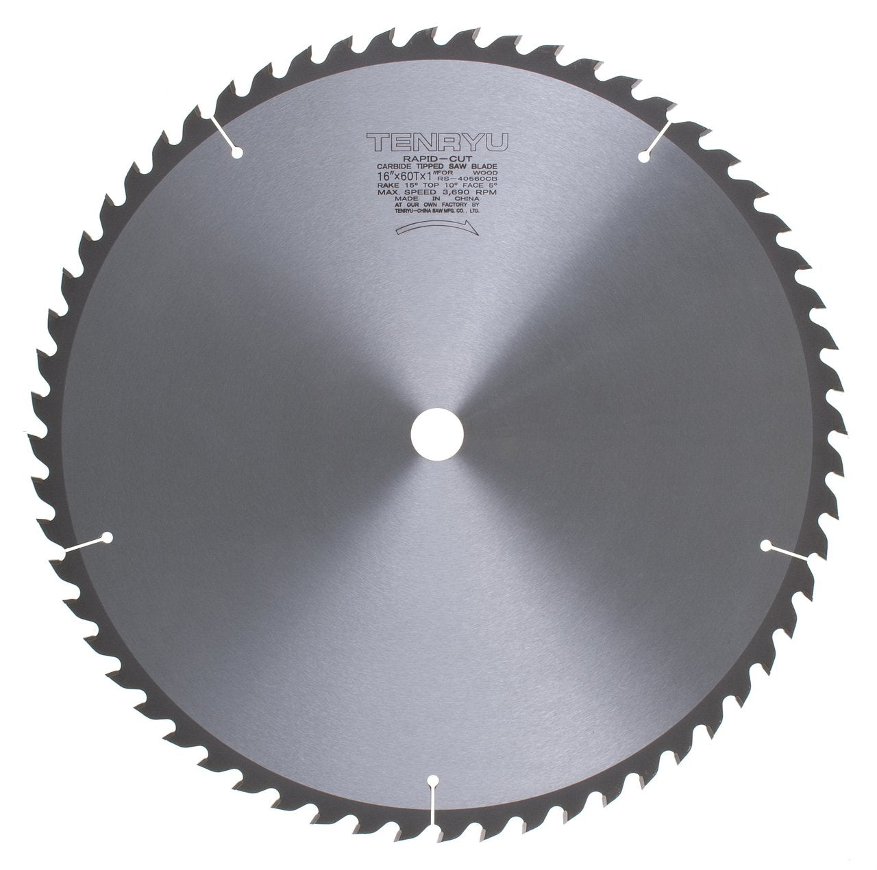 Tenryu RS-40560CB: 16" x 60 Tooth Rapid-Cut Saw Blade
