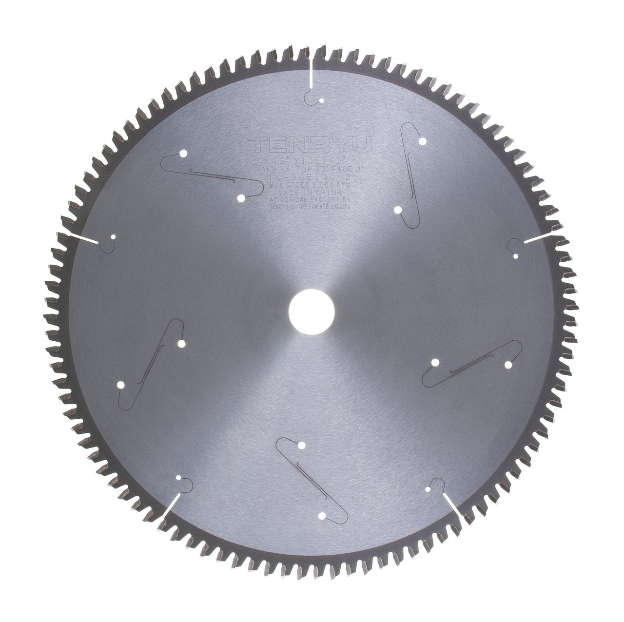 Tenryu IL-305100H2: 12" x 100 Tooth Industrial Hi-ATB Melamine Melamine & Laminate Blade