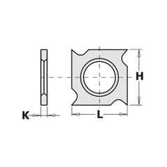 CMT 790.182.00 REV. THROWAWAY KNIFE CARBIDE 23/32''x23/32''x3/32''