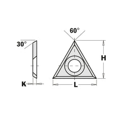CMT 790.220.02 REV. THROWAWAY KNIFE CARBIDE 7/8''x3/4''x3/32''