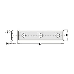 CMT 790.503.00 SOLID CARBIDE KNIVES (4/35°) 50x12x1.7mm HW-F1640