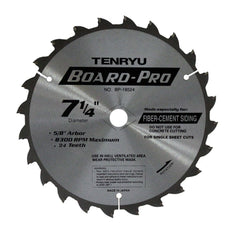 Tenryu BP-18524: 7-1/4" x 24 Tooth Board-Pro Plus Fiber Cement Blade