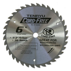 Tenryu CF-15236W: 6" x 36 Tooth Cord-Free Saw Blade