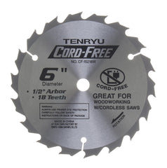 Tenryu CF-15218W: 6" x 18 Tooth Cord-Free Saw Blade
