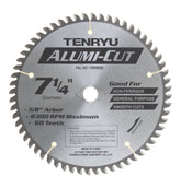 Tenryu AC-18560D: 7-1/4" x 60 Tooth Alumi-Cut Non-Ferrous Cutting Blade