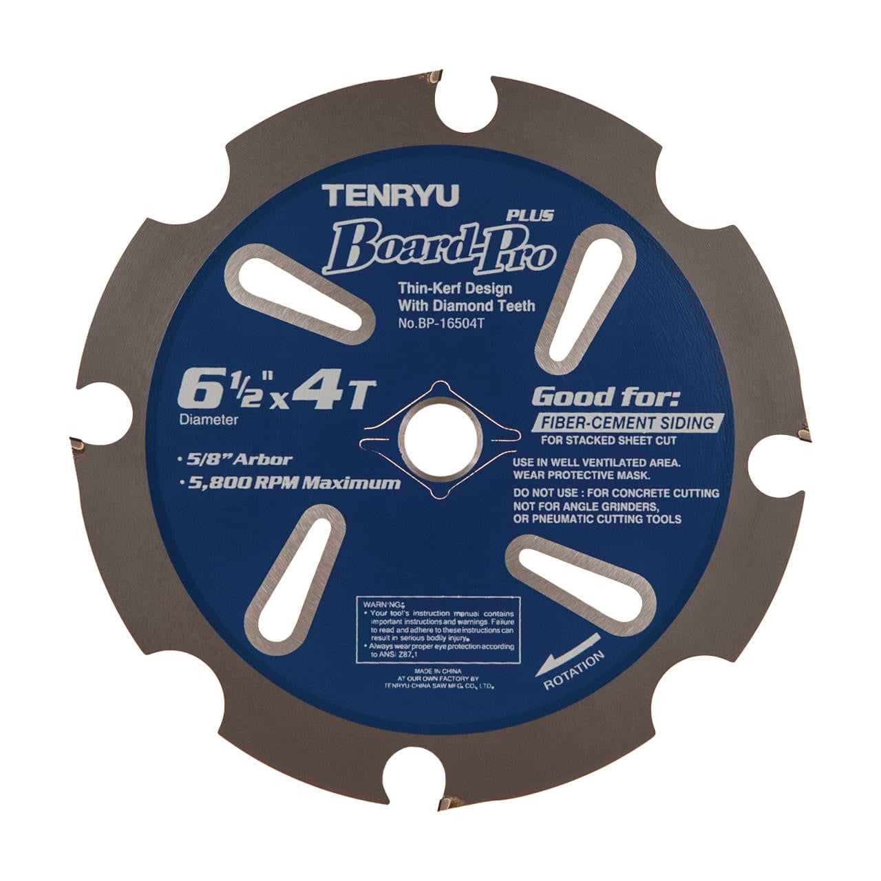 Tenryu BP-16004: 160mm x 4 Tooth Board-Pro Plus Fiber Cement Blade