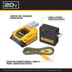 DeWalt DCB094K 20V MAX FLEXVOLT 5 Amp USB Charging Kit - image 2