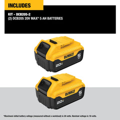 DeWalt DCB205-2 20V MAX 5Ah Battery (2 Pk) - image 2