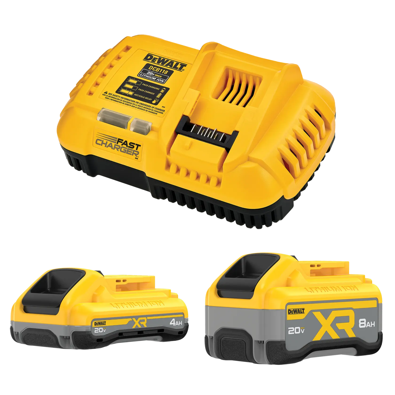 DeWalt DCB248-2C 20V XR Lithium-Ion Starter Pack with 8.0 Ah and 4.0 Ah Battery Packs and Charger - image 1