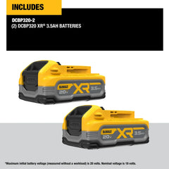 DeWalt DCBP320-2 20V MAX XR 3.5Ah Battery (2 Pk) - image 2
