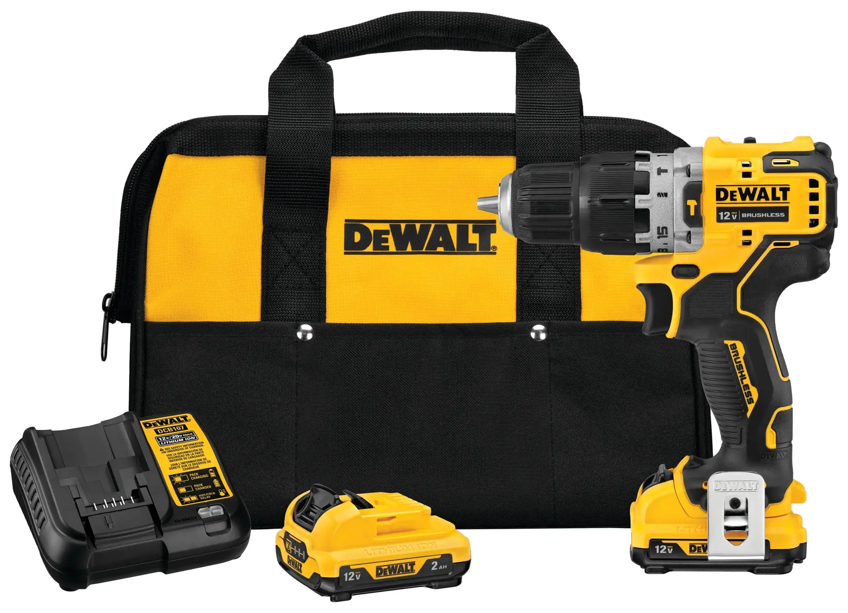 DeWalt DCD706F2 12V MAX Brushless Cordless 3/8-in Hammer Drill Kit - image 1