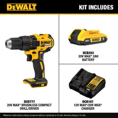 DeWalt DCD777D1 20V MAX Compact Brushless Drill/Driver Kit - image 3