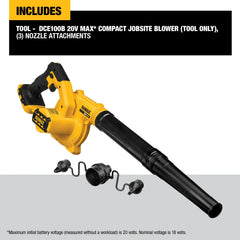 DeWalt DCE100B 20V MAX Cordless Compact Jobsite Blower (Tool Only) - image 3